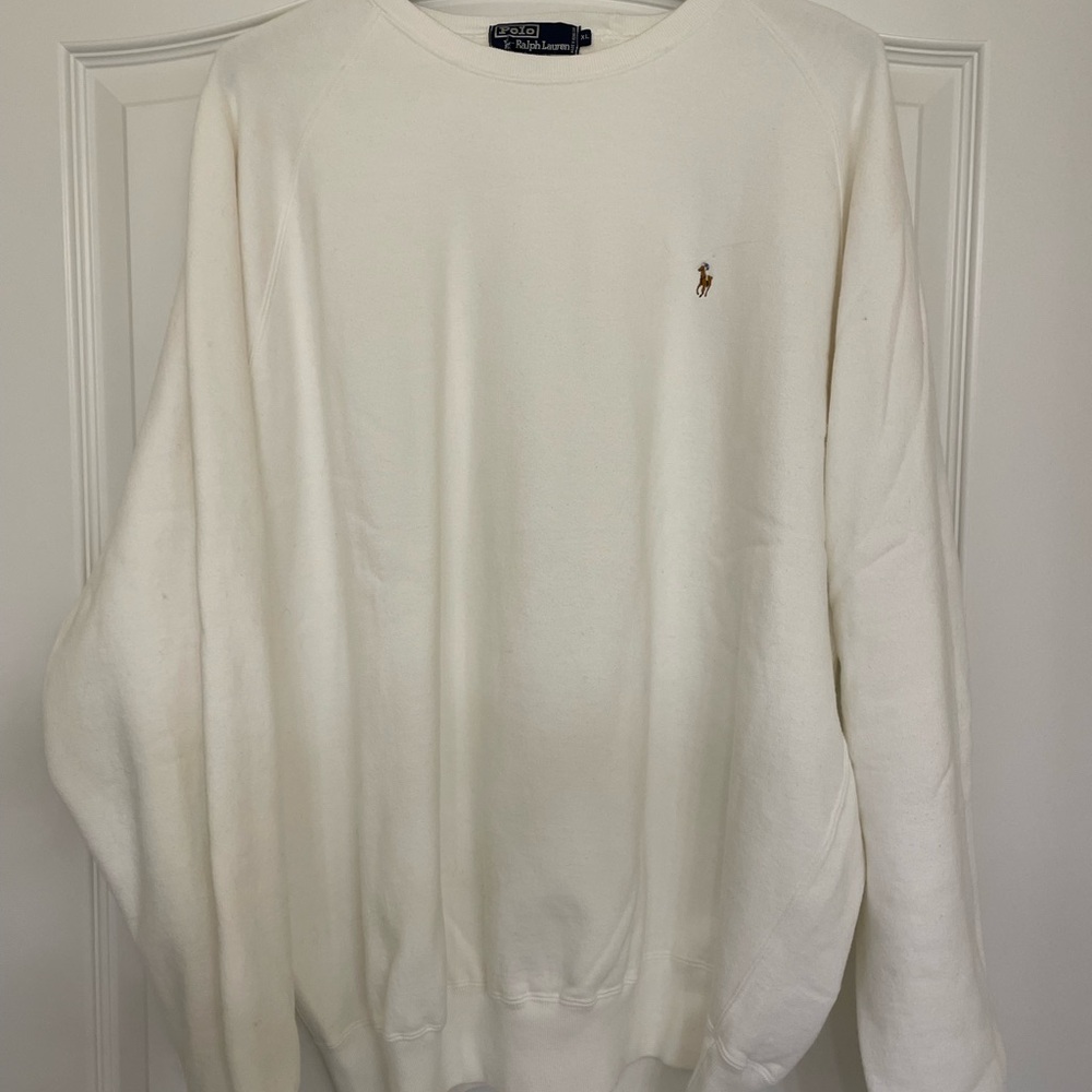 Polo by Ralph Lauren White Crewneck Sweatshirt XL